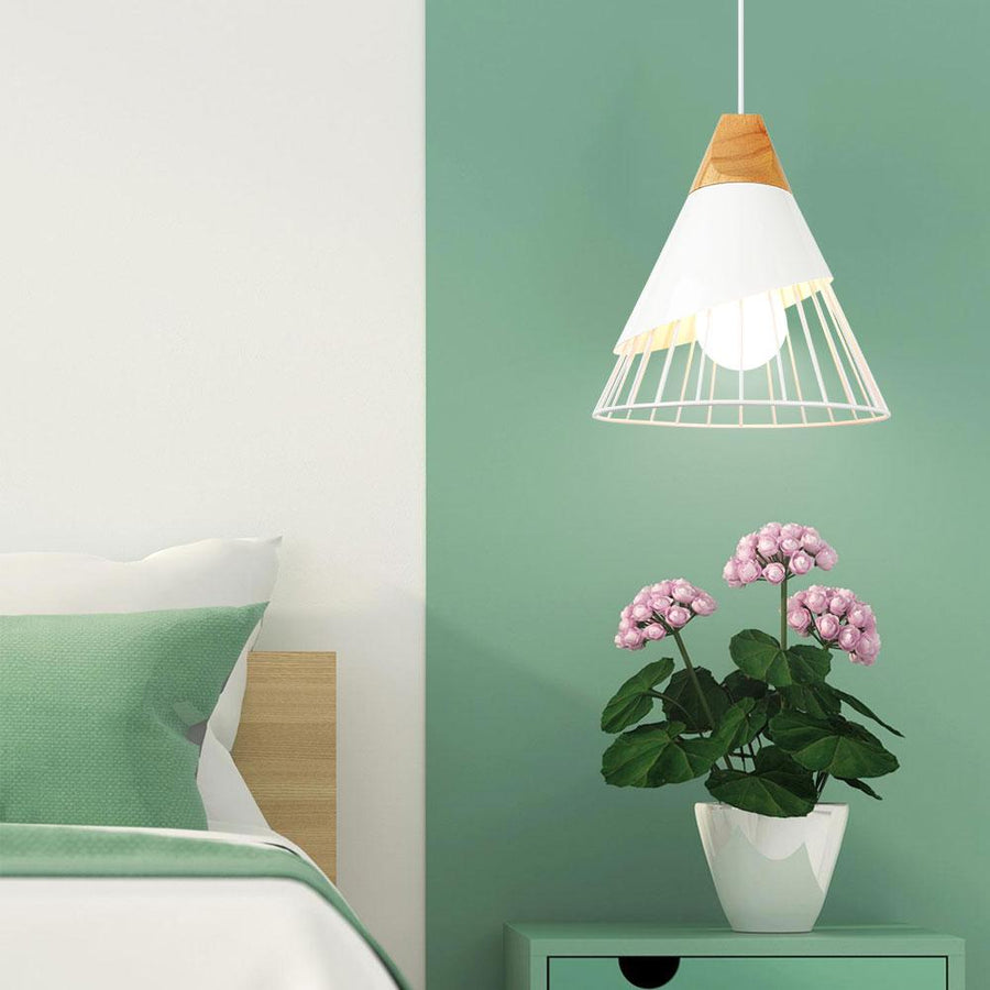 Hawthorn – Iron Cage & Wood Pendant Light