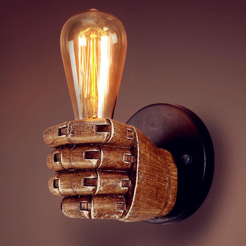 Manus – Resin Fist Bulb Holder Wall Light