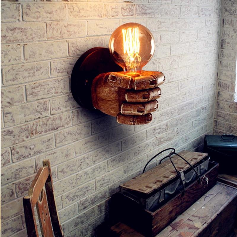 Manus – Resin Fist Bulb Holder Wall Light