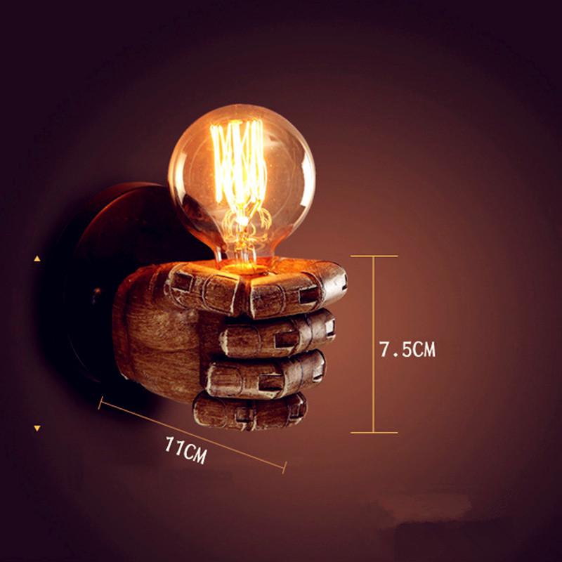 Manus – Resin Fist Bulb Holder Wall Light