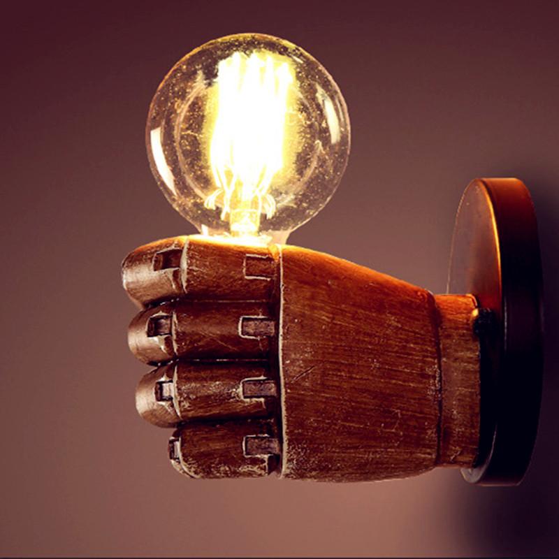Manus – Resin Fist Bulb Holder Wall Light