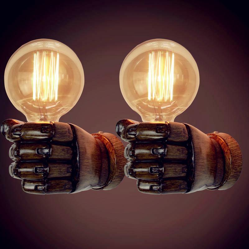 Manus – Resin Fist Bulb Holder Wall Light