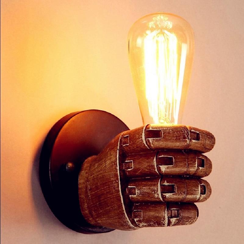 Manus – Resin Fist Bulb Holder Wall Light
