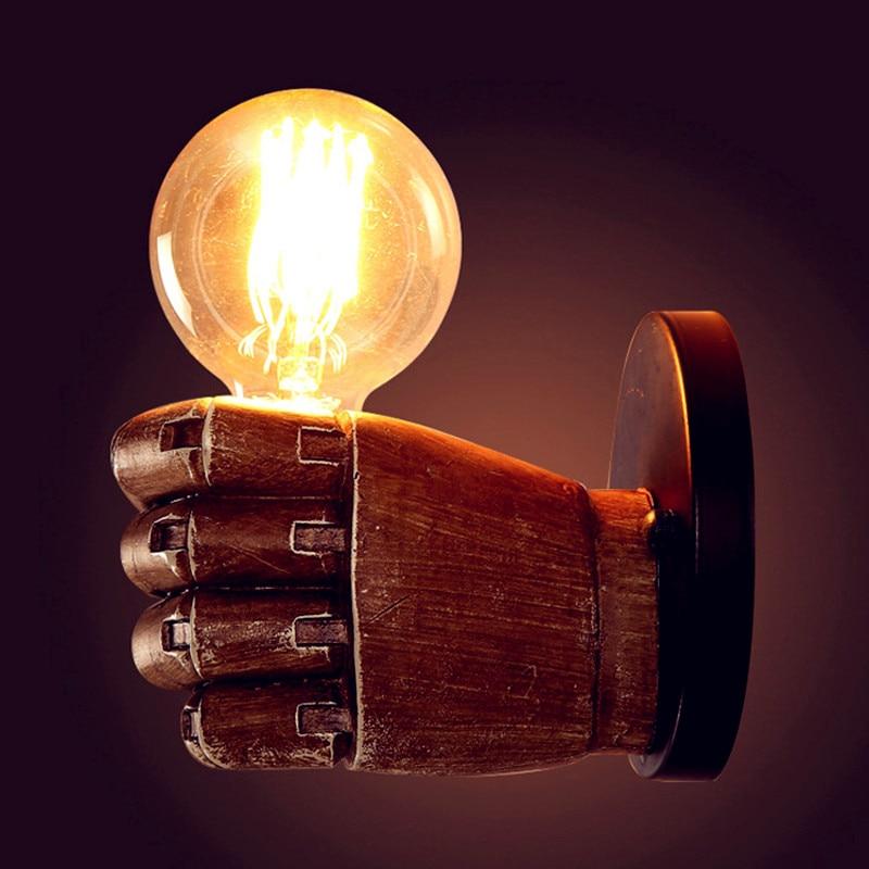 Manus – Resin Fist Bulb Holder Wall Light