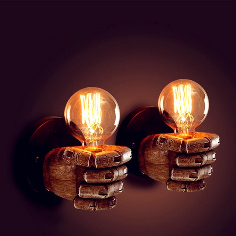 Manus – Resin Fist Bulb Holder Wall Light
