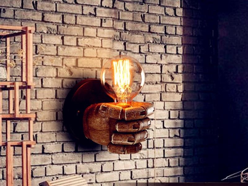 Manus – Resin Fist Bulb Holder Wall Light