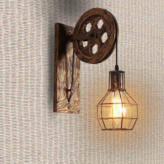 Quayside – Industrial Pulley Cage Wall Light