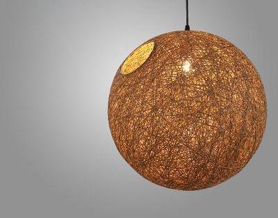 Palma – Woven Wicker Globe Pendant Light