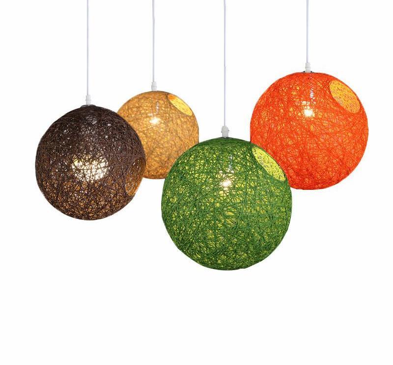 Palma – Woven Wicker Globe Pendant Light