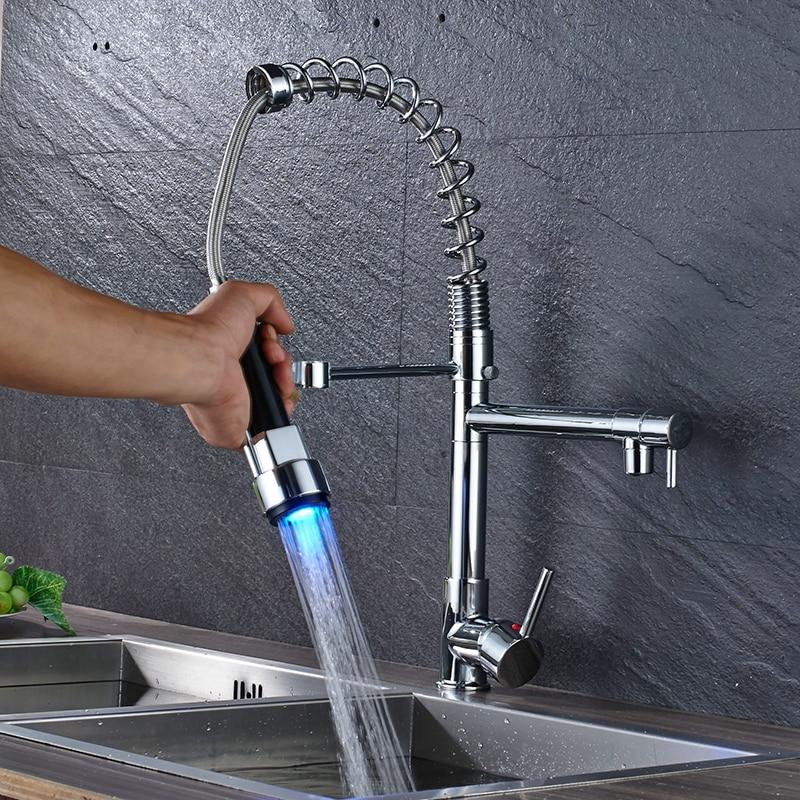 Cedar – LED Spring-Neck Kitchen Mixer Tap