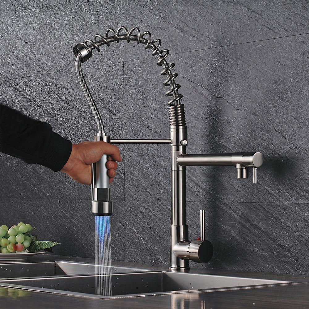 Cedar – LED Spring-Neck Kitchen Mixer Tap