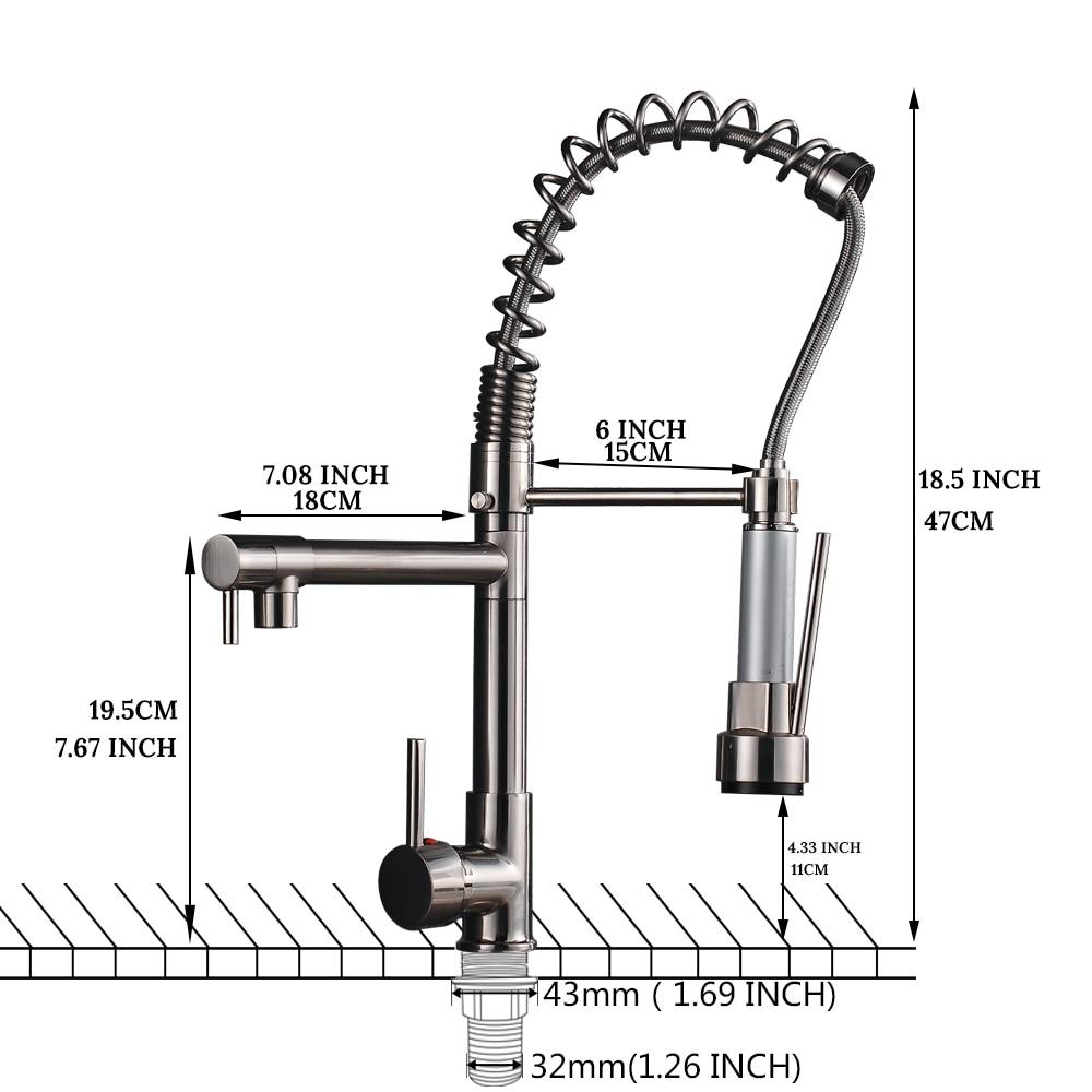 Cedar – LED Spring-Neck Kitchen Mixer Tap
