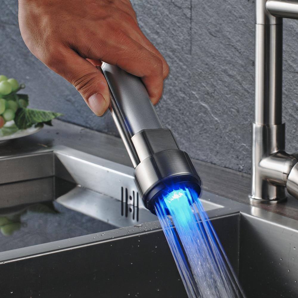 Cedar – LED Spring-Neck Kitchen Mixer Tap