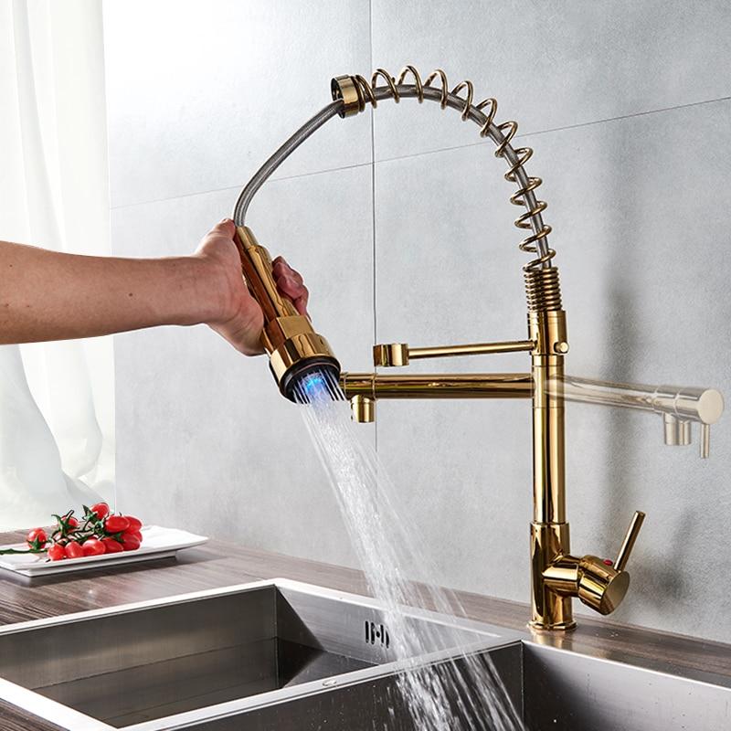 Cedar – LED Spring-Neck Kitchen Mixer Tap