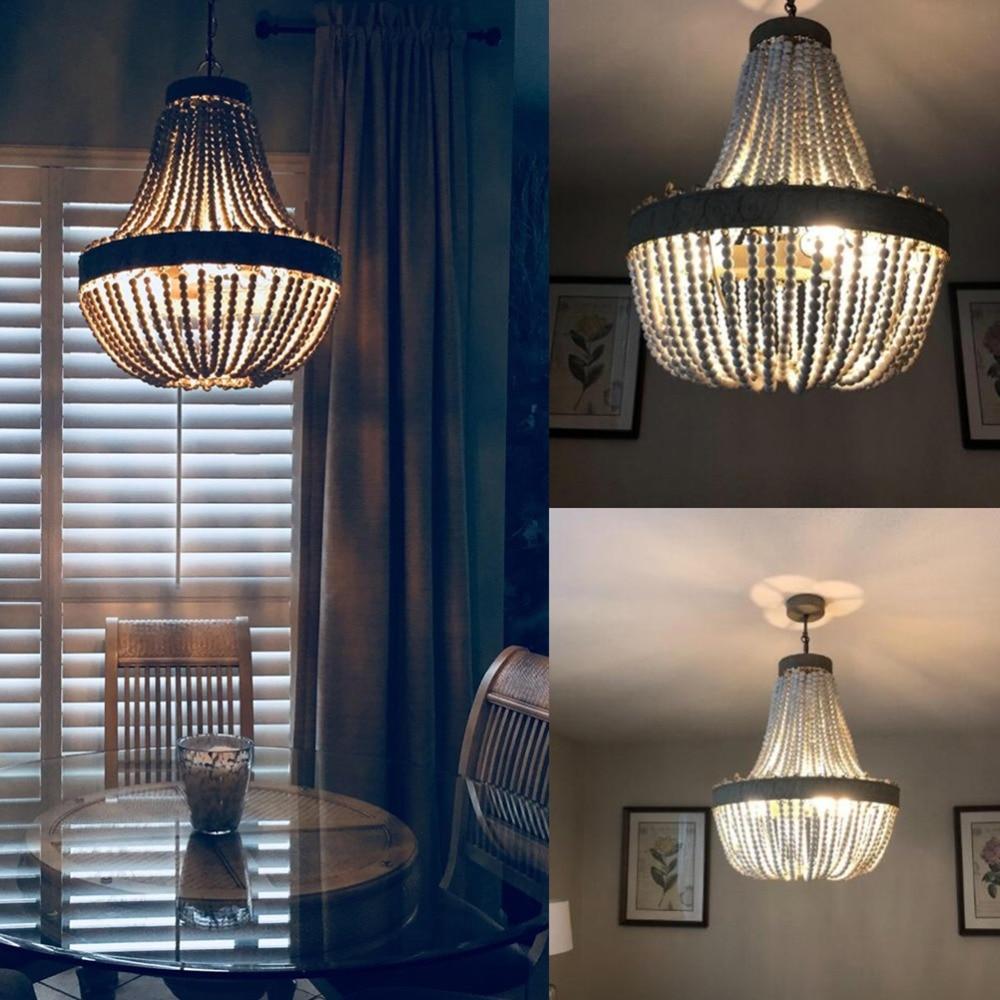 Tsubu – Round Wooden Bead Chandelier
