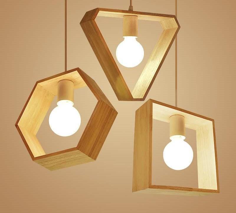 Elmsford – Geometric Wooden Frame Pendant