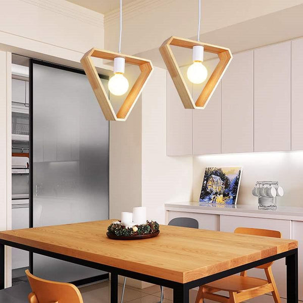 Elmsford – Geometric Wooden Frame Pendant