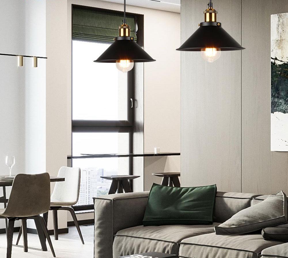 Fumi – Small Iron Cone Shade Pendant
