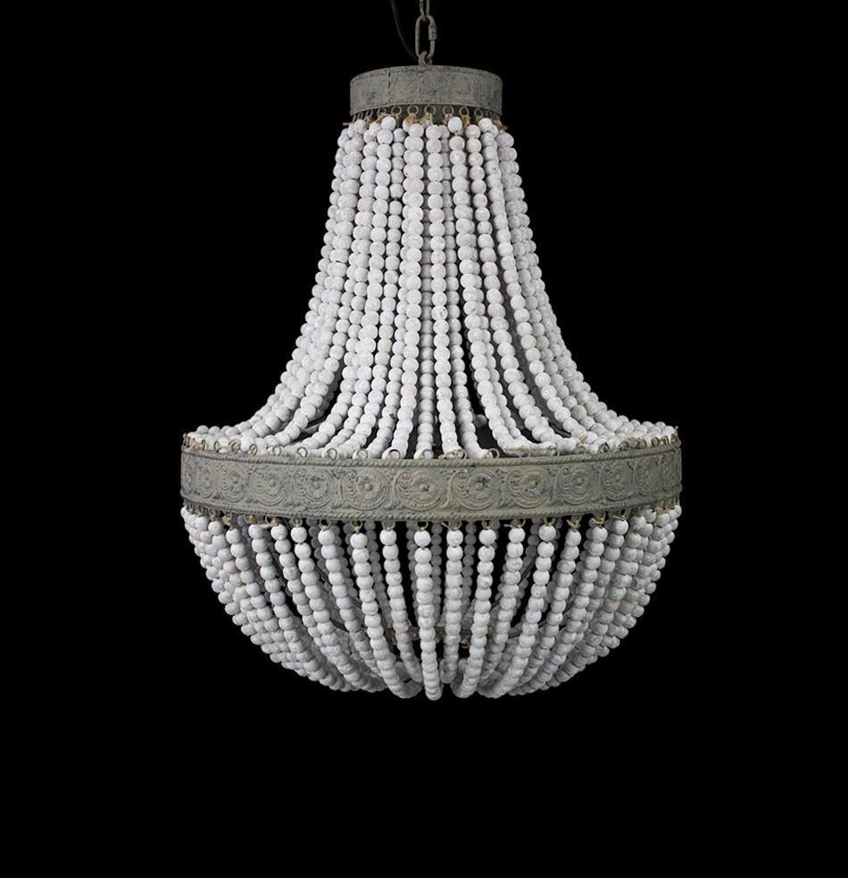 Tsubu – Round Wooden Bead Chandelier