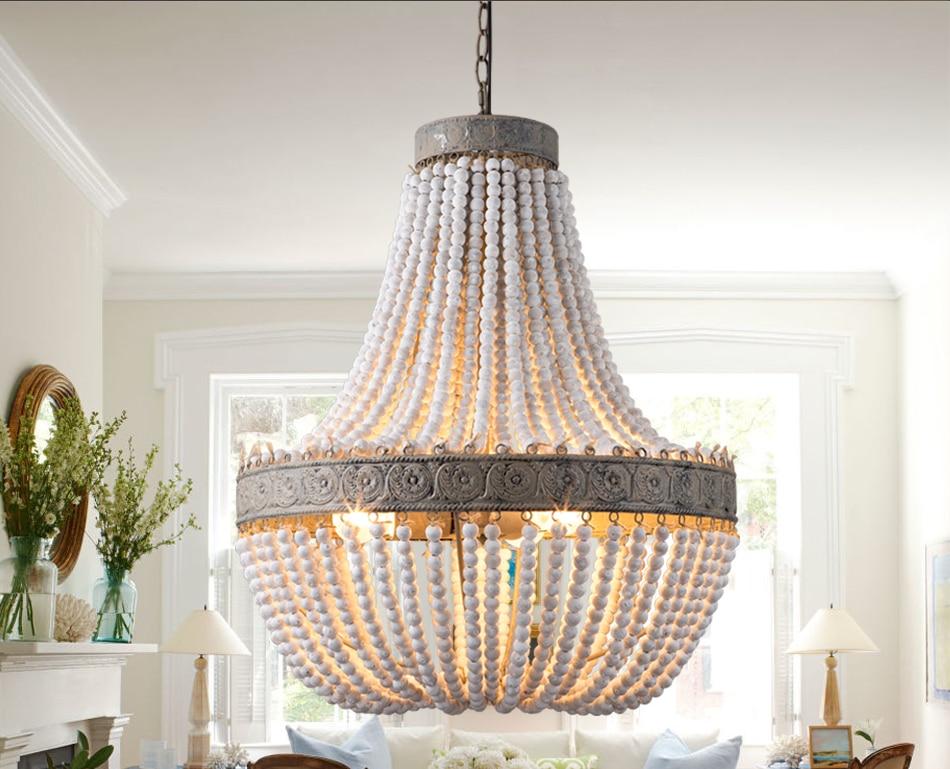 Tsubu – Round Wooden Bead Chandelier