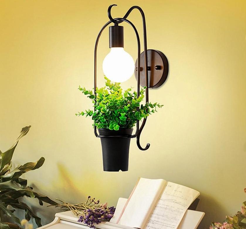 Aoi – Painted Iron Planter Wall Sconce