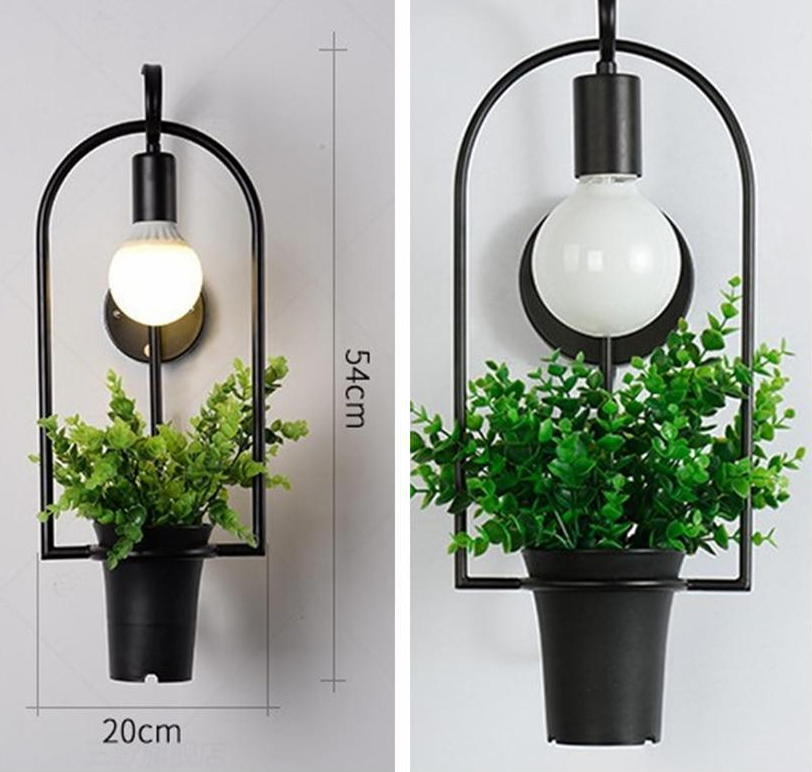 Aoi – Painted Iron Planter Wall Sconce