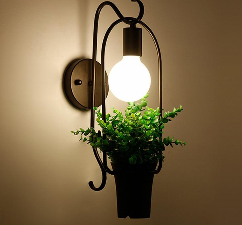 Aoi – Painted Iron Planter Wall Sconce