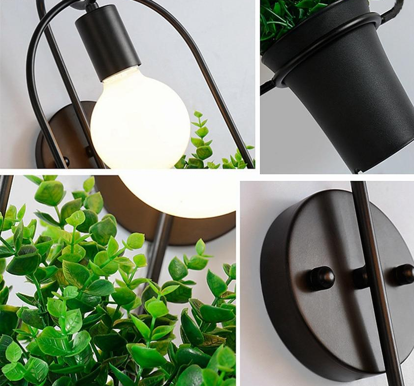 Aoi – Painted Iron Planter Wall Sconce