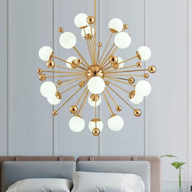 Seaspray – Frosted Glass Dandelion Sphere Chandelier