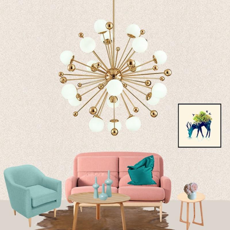 Seaspray – Frosted Glass Dandelion Sphere Chandelier