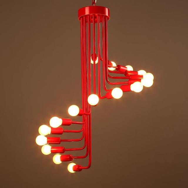 Vortica – Polished Iron Spiral LED Chandelier