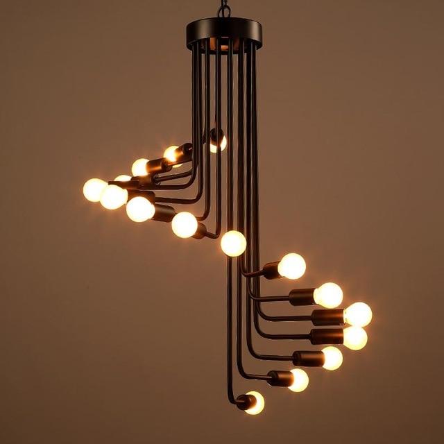 Vortica – Polished Iron Spiral LED Chandelier