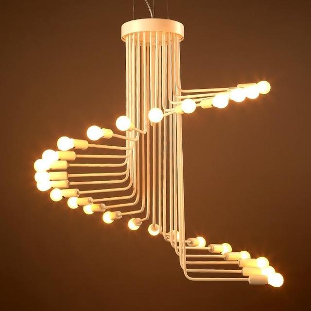 Vortica – Polished Iron Spiral LED Chandelier