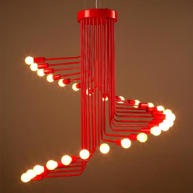 Vortica – Polished Iron Spiral LED Chandelier