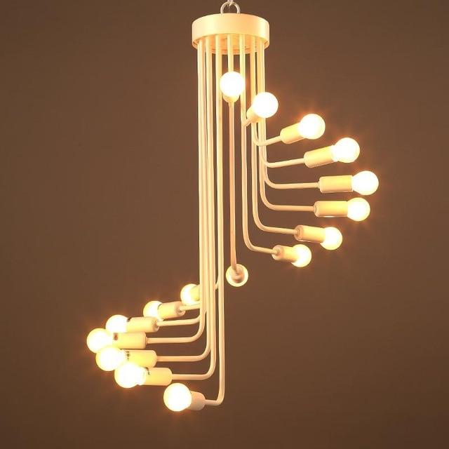Vortica – Polished Iron Spiral LED Chandelier