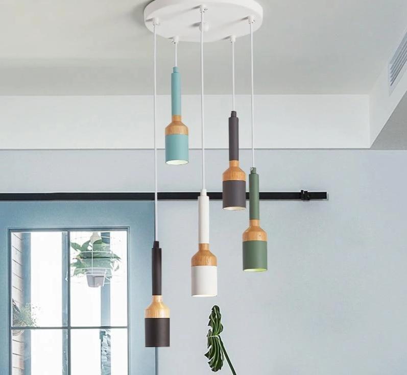Fresco – Paintbrush-Shaped Iron & Wood Pendant Light