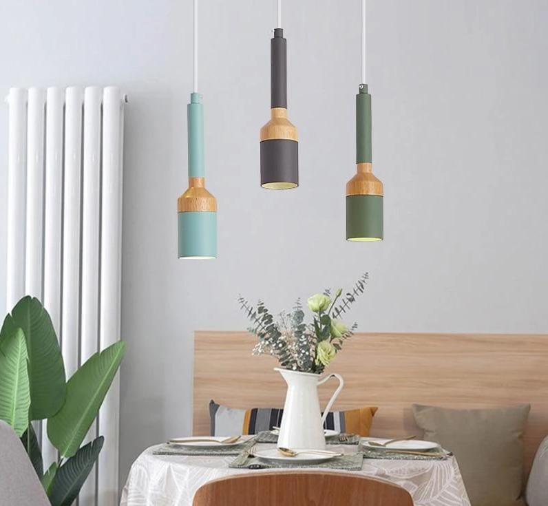Fresco – Paintbrush-Shaped Iron & Wood Pendant Light