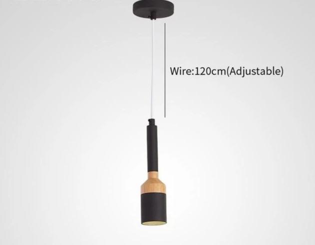 Fresco – Paintbrush-Shaped Iron & Wood Pendant Light