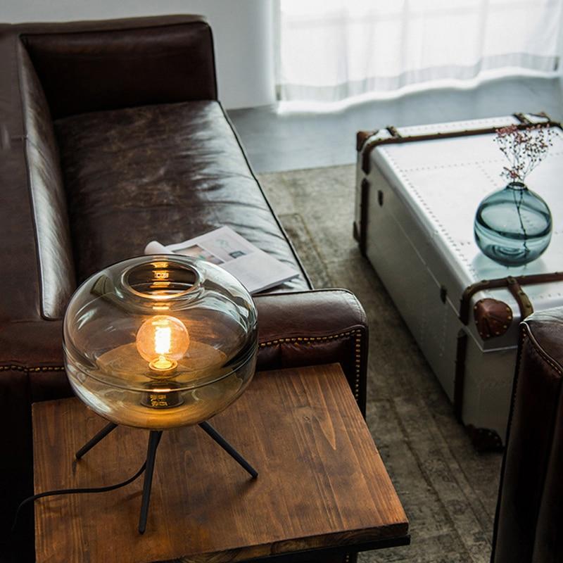 Tripod – Glass Dome Table Lamp on Iron Tripod