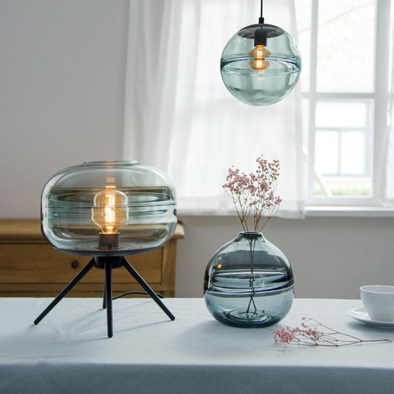 Tripod – Glass Dome Table Lamp on Iron Tripod