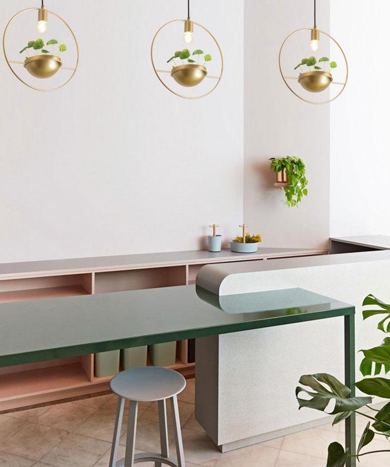 Sui – Plated Metal Planter Pendant