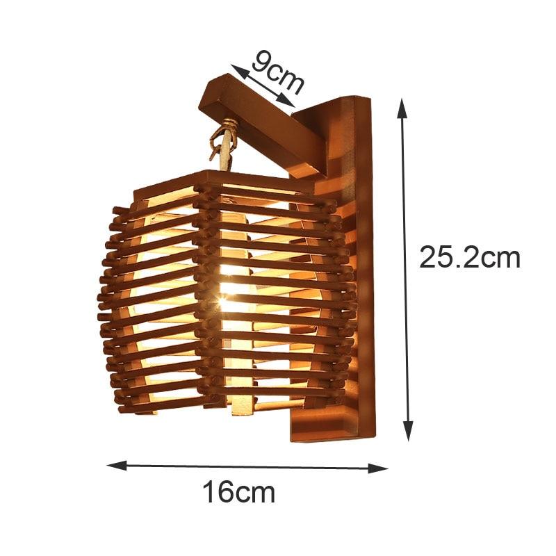 Koya – Carved Wood Lantern Wall Light