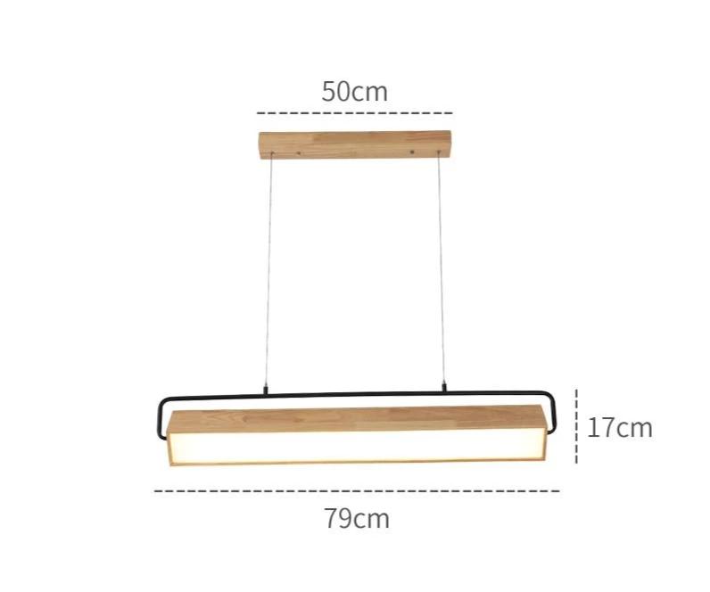 Atrium – Adjustable Iron & Wood LED Hanging Lamp