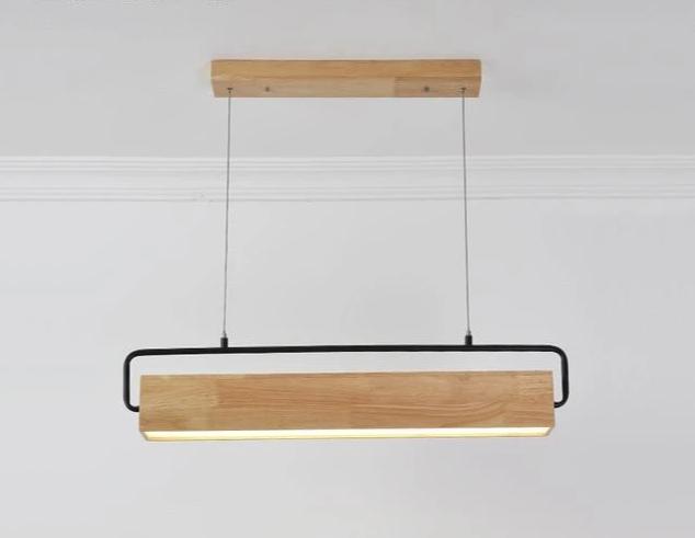 Atrium – Adjustable Iron & Wood LED Hanging Lamp