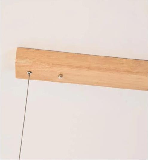 Atrium – Adjustable Iron & Wood LED Hanging Lamp