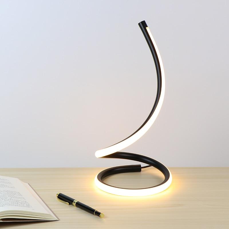 Helix – Dimmable Spiral Aluminium Touch Desk Lamp