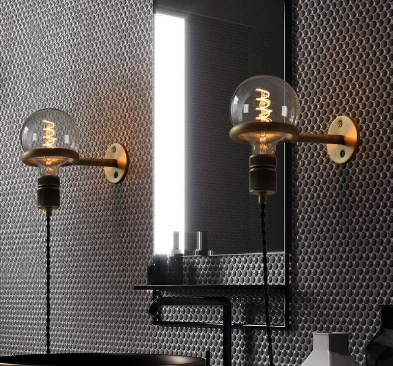 Wa – Copper Ring Bare-Bulb Wall Light
