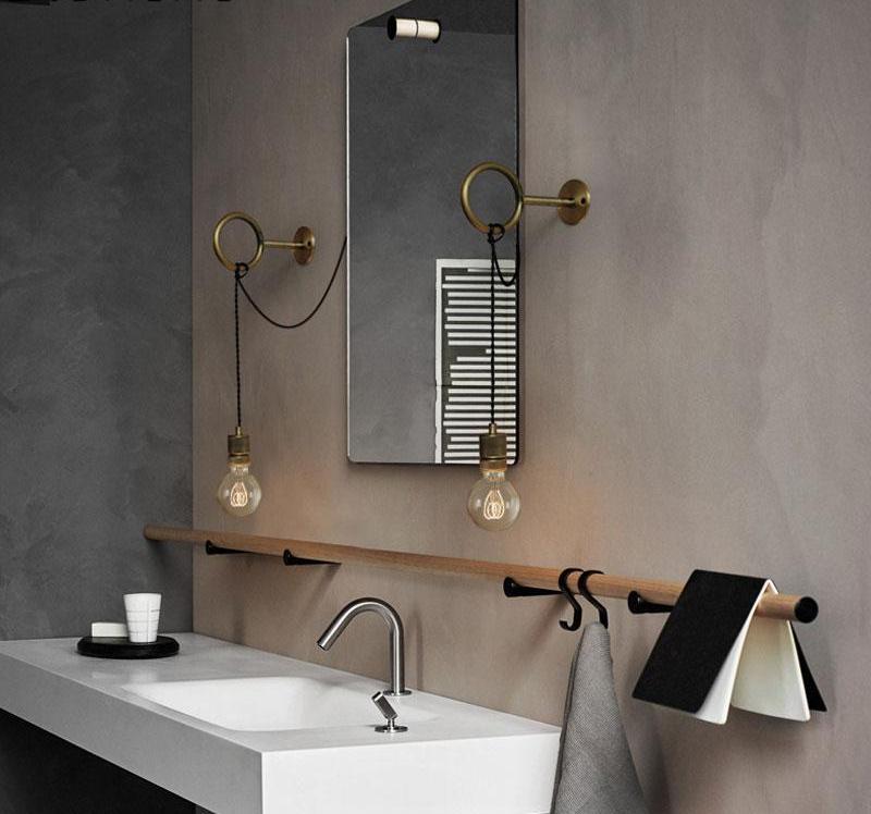 Wa – Copper Ring Bare-Bulb Wall Light