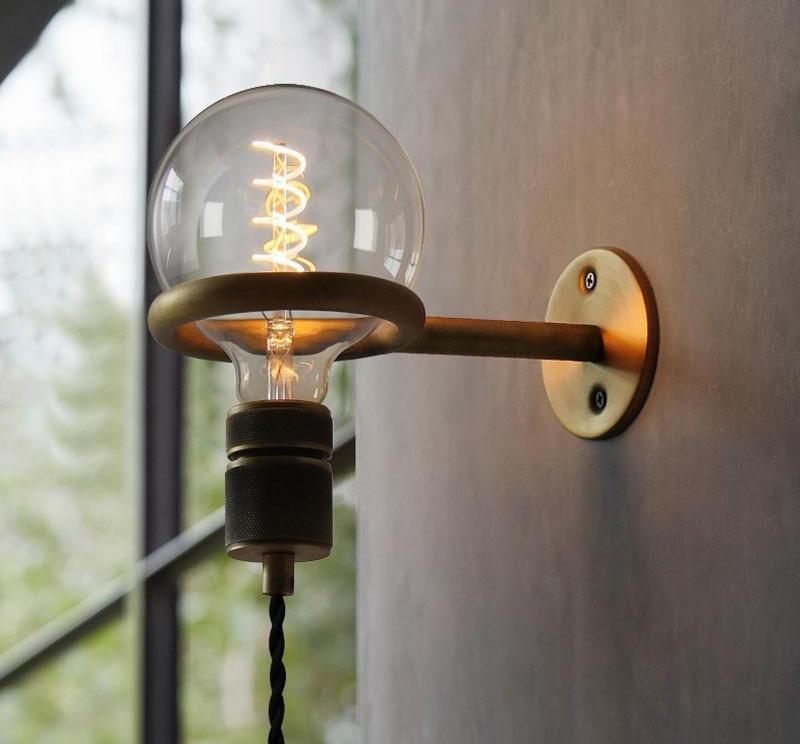 Wa – Copper Ring Bare-Bulb Wall Light