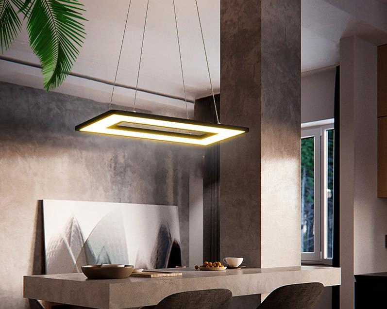 Waku – Suspended Aluminium LED Frame Light